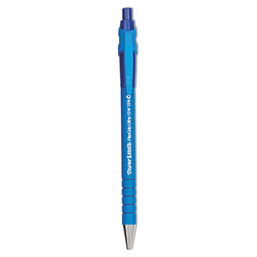 Flexgrip Ultra Ballpoint Pen, Retractable, Fine 0.8 Mm, Blue Ink, Black/blue Barrel, Dozen
