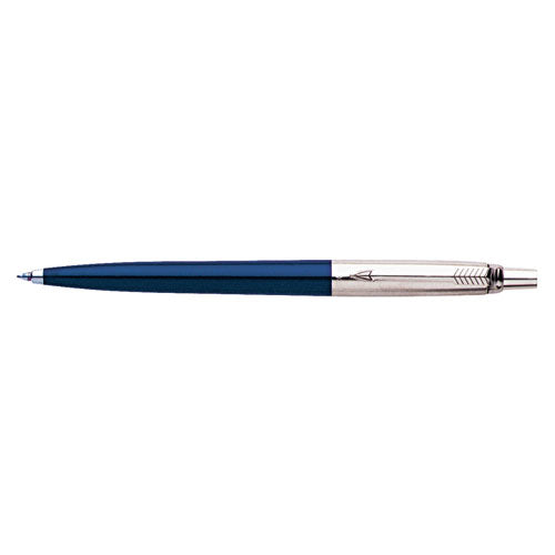 Jotter Ballpoint Pen, Retractable, Medium 1 Mm, Blue Ink, Royal Blue/chrome Barrel