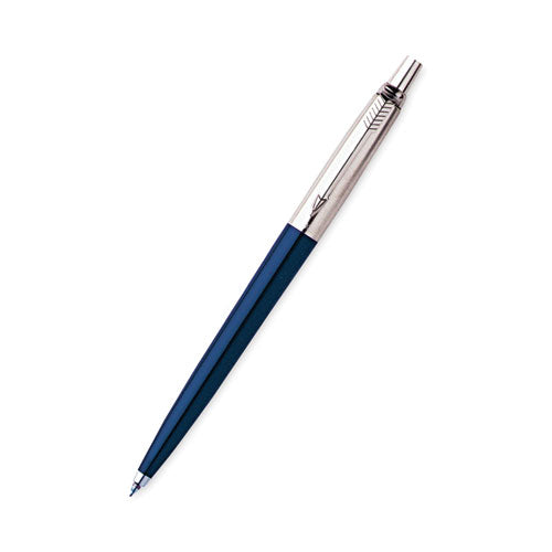 Jotter Ballpoint Pen, Retractable, Medium 1 Mm, Blue Ink, Royal Blue/chrome Barrel