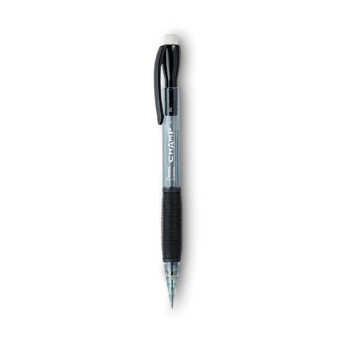 Champ Mechanical Pencil, 0.5 Mm, Hb (#2.5), Black Lead, Translucent Gray Barrel, Dozen