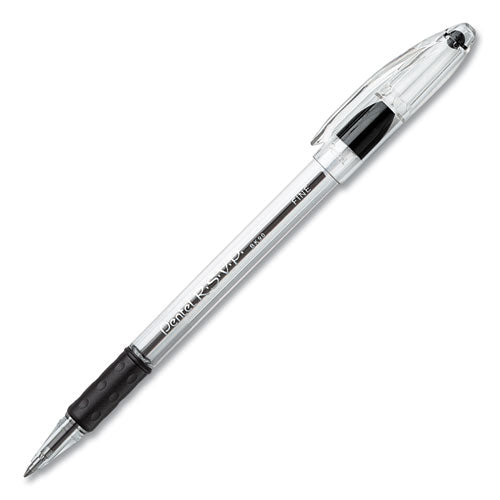 R.s.v.p. Ballpoint Pen, Stick, Fine 0.7 Mm, Black Ink, Clear/black Barrel, Dozen