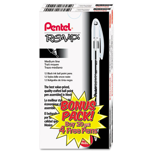 R.s.v.p. Ballpoint Pen, Stick, Medium 1 Mm, Assorted Ink And Barrel Colors, 8/pack