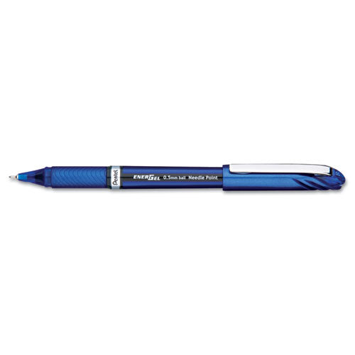 Energel Nv Gel Pen, Stick, Medium 0.7 Mm, Blue Ink, Blue Barrel, Dozen