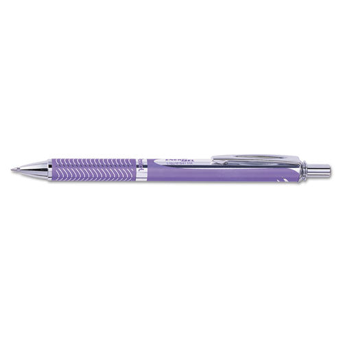 Energel Alloy Rt Gel Pen, Retractable, Medium 0.7 Mm, Black Ink, Black Barrel