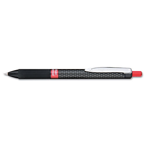 Oh! Gel Pen, Retractable, Medium 0.7 Mm, Black Ink, Black Barrel, Dozen