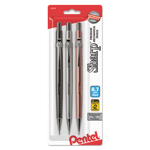 Sharp Mechanical Pencil, 0.5 Mm, Hb (#2.5), Black Lead, Black Barrel