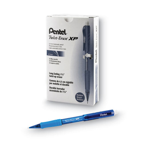 Twist-erase Express Mechanical Pencil, 0.7 Mm, Hb (#2.5), Black Lead, Blue Barrel, Dozen