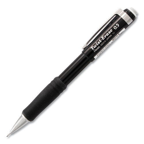 Twist-erase Iii Mechanical Pencil, 0.5 Mm, Hb (#2.5), Black Lead, Black Barrel