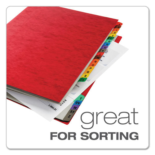 Expanding Desk File, 23 Dividers, Alpha Index, Letter Size, Red Cover