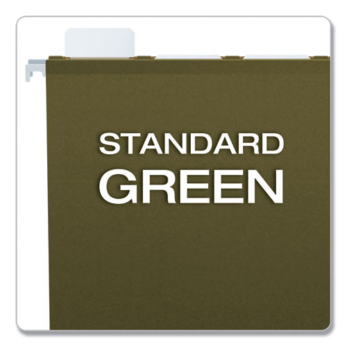 Ready-tab Reinforced Hanging File Folders, Letter Size, 1/3-cut Tabs, Standard Green, 25/box