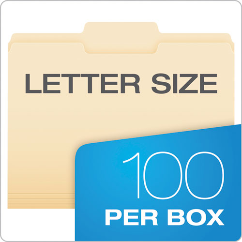 Manila File Folders, 1/3-cut Tabs: Center Position, Letter Size, 0.75" Expansion, Manila, 100/box