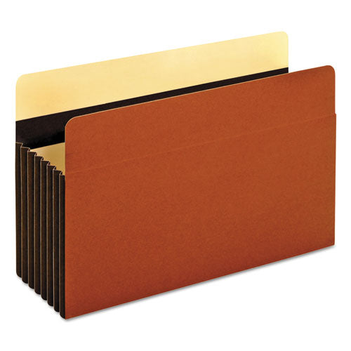 Extra-wide Heavy-duty File Pockets, 3.5" Expansion, Letter Size, Redrope, 10/box