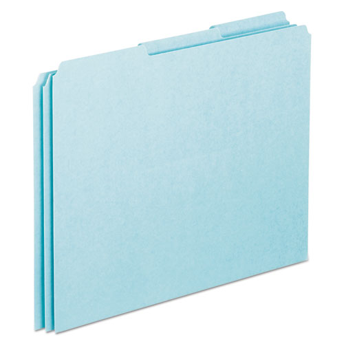 Blank Top Tab File Guides, 1/5-cut Top Tab, Blank, 8.5 X 11, Manila, 100/box