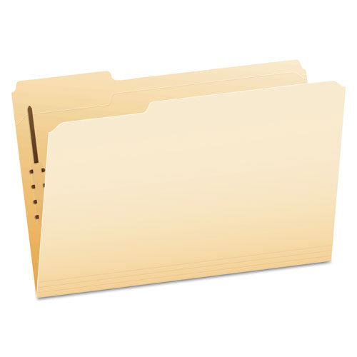 Manila Fastener Folders, 1/3-cut Tabs, 2 Fasteners, Legal Size, Manila Exterior, 50/box