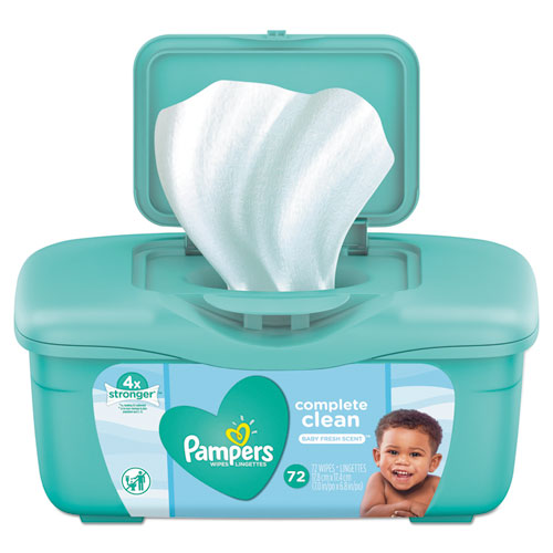 Complete Clean Baby Wipes, 1-ply, Baby Fresh, 7 X 6.8, White, 72 Wipes/pack, 8 Packs/carton