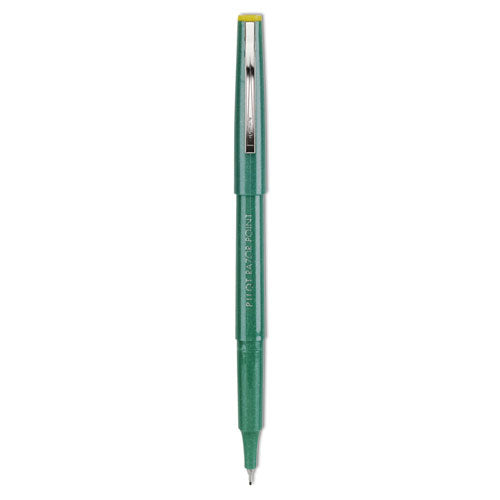 Razor Point Fine Line Porous Point Pen, Stick, Extra-fine 0.3 Mm, Green Ink, Green Barrel, Dozen