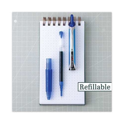 Precise V5rt Roller Ball Pen, Retractable, Extra-fine 0.5 Mm, Blue Ink, Blue Barrel