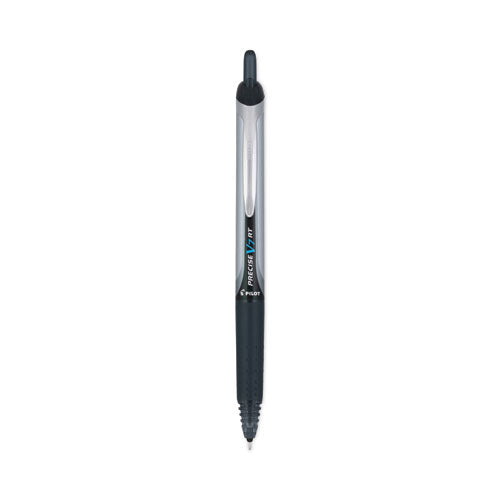 Precise V7rt Roller Ball Pen, Retractable, Fine 0.7 Mm, Black Ink, Black Barrel