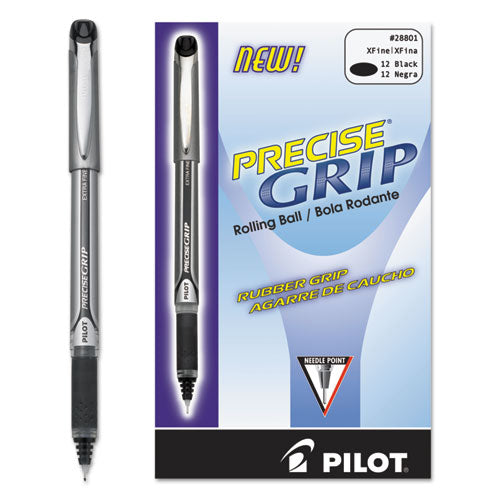 Precise Grip Roller Ball Pen, Stick, Bold 1 Mm, Black Ink, Black Barrel