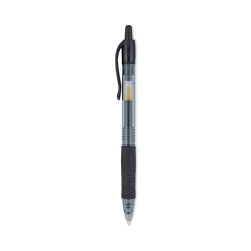 G2 Premium Gel Pen, Retractable, Fine 0.7 Mm, Black Ink, Smoke Barrel, Dozen