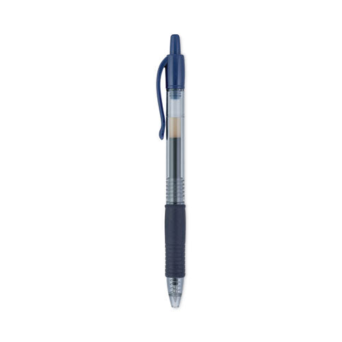 G2 Premium Gel Pen, Retractable, Fine 0.7 Mm, Navy Blue Ink, Smoke Barrel, Dozen