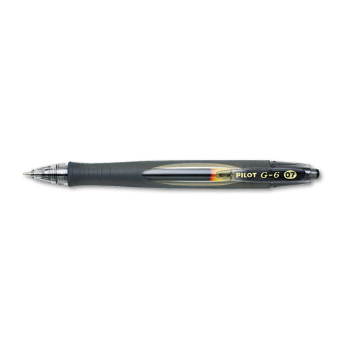 G6 Gel Pen, Retractable, Fine 0.7 Mm, Black Ink, Black Barrel