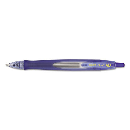 G6 Gel Pen, Retractable, Fine 0.7 Mm, Blue Ink, Blue Barrel