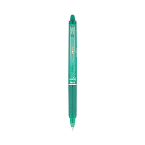 Frixion Clicker Erasable Gel Pen, Retractable, Fine 0.7 Mm, Green Ink, Green Barrel, Dozen