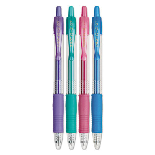 G2 Metallics Gel Pen, Retractable, Fine 0.7 Mm, Assorted Ink And Barrel Colors, 5/pack
