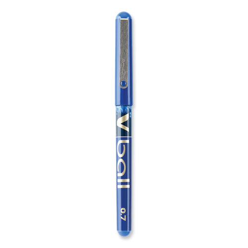 Vball Liquid Ink Roller Ball Pen, Stick, Fine 0.7 Mm, Blue Ink, Blue Barrel, Dozen