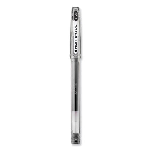 G-tec-c Ultra Gel Pen, Stick, Extra-fine 0.4 Mm, Black Ink, Clear Barrel, Dozen