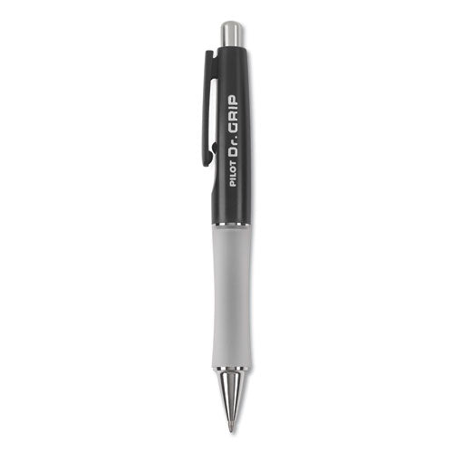 Dr. Grip Ballpoint Pen, Retractable, Medium 1 Mm, Black Ink, Black Barrel