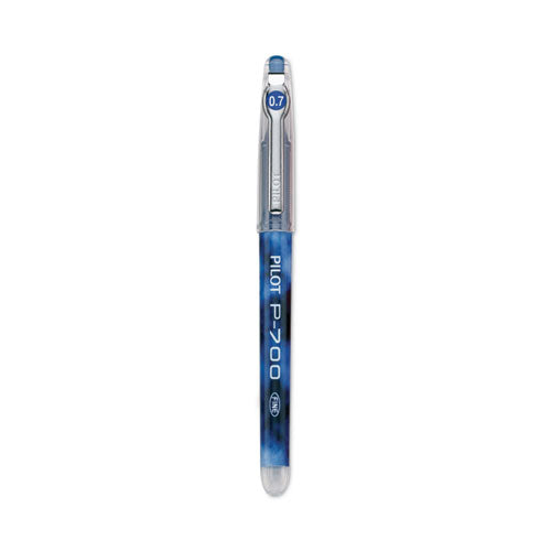 Precise P-700 Gel Pen, Stick, Fine 0.7 Mm, Blue Ink, Blue Barrel, Dozen