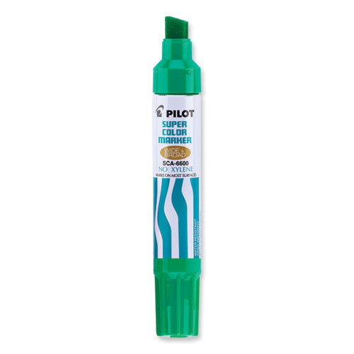 Jumbo Refillable Permanent Marker, Broad Chisel Tip, Green