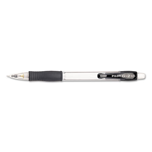 G2 Mechanical Pencil, 0.5 Mm, Hb (#2.5), Black Lead, Clear/black Accents Barrel, Dozen