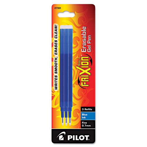 Refill For Pilot Frixion Erasable, Frixion Ball, Frixion Clicker And Frixion Lx Gel Ink Pens, Fine Tip, Black Ink, 3/pack