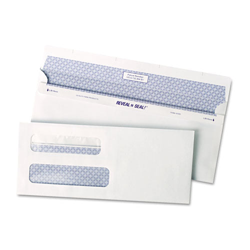 Reveal-n-seal Security Tinted Envelope, #10, Commercial Flap, Self-adhesive Closure, 4.13 X 9.5, White, 500/box