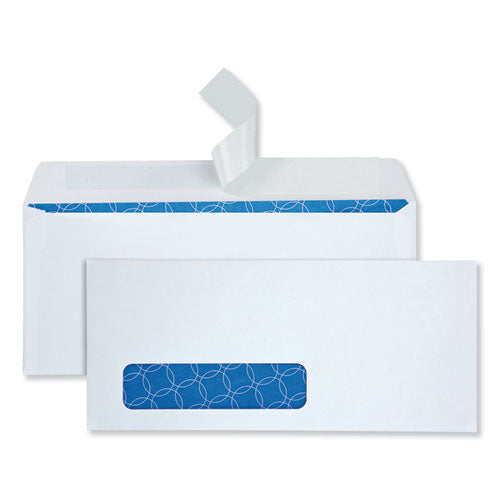 Security Envelope, #10, Commercial Flap, Redi-strip Adhesive Closure, 4.13 X 9.5, White, 500/box
