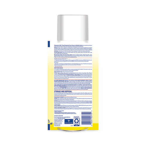 Disinfectant Foam Cleaner, 24 Oz Aerosol Spray, 12/carton