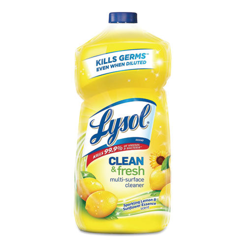 Clean And Fresh Multi-surface Cleaner, Sparkling Lemon And Sunflower Essence, 144 Oz Bottle, 4/carton
