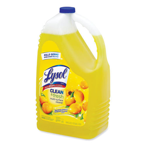 Clean And Fresh Multi-surface Cleaner, Sparkling Lemon And Sunflower Essence, 144 Oz Bottle, 4/carton