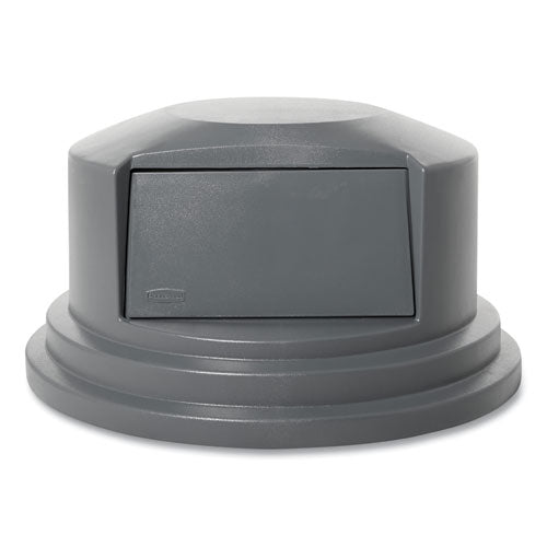 Round Brute Dome Top Lid For 55 Gal Waste Containers, 27.25" Diameter, Gray