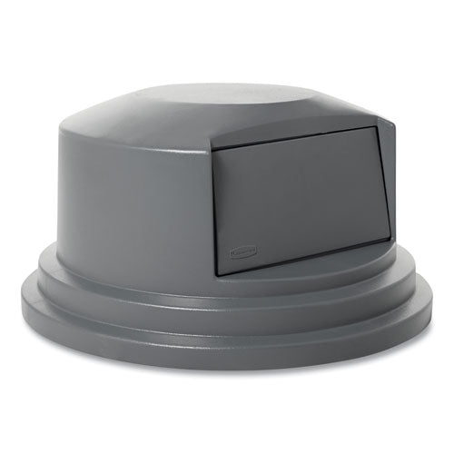 Tapa superior redonda Brute Dome para contenedores de residuos de 55 galones, 27.25" de diámetro, gris