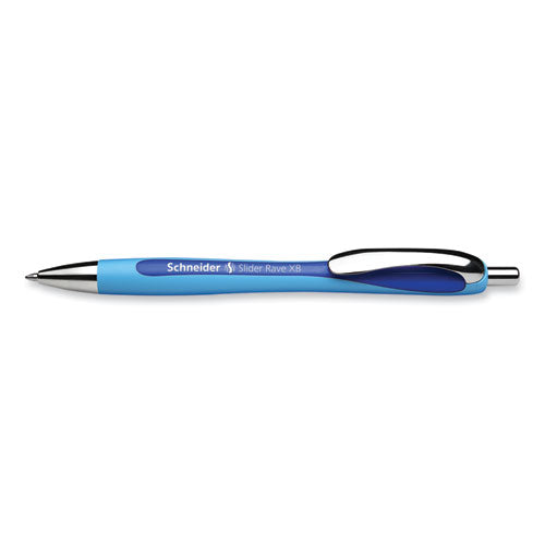 Slider Rave Xb Ballpoint Pen, Retractable, Extra-bold 1.4 Mm, Blue Ink, Blue/light Blue Barrel