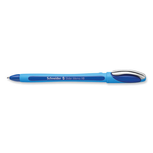 Slider Memo Xb Ballpoint Pen, Stick, Extra-bold 1.4 Mm, Blue Ink, Blue/light Blue Barrel, 10/box