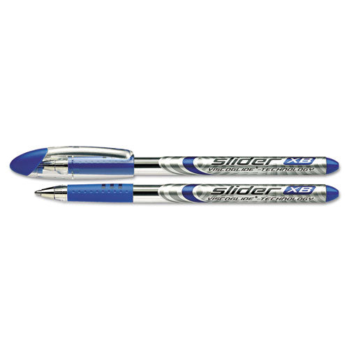 Slider Basic Ballpoint Pen, Stick, Medium 0.8 Mm, Blue Ink, Blue Barrel, 10/box