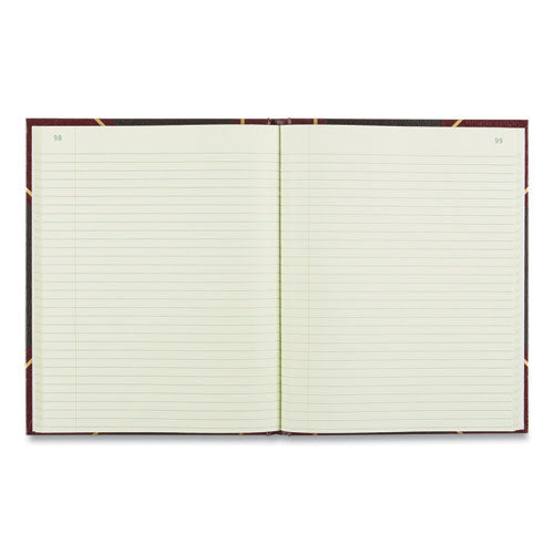 Texthide Eye-ease Record Book, Black/burgundy/gold Cover, 10.38 X 8.38 Sheets, 150 Sheets/book