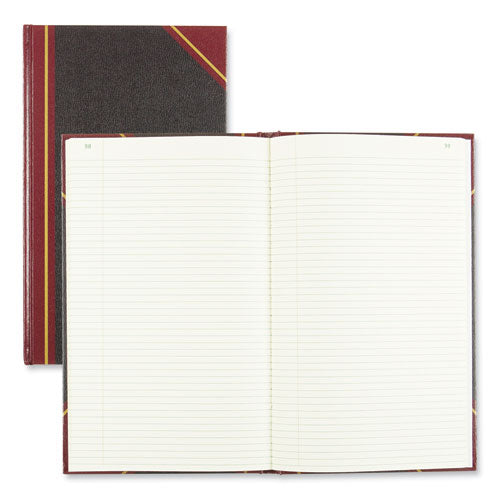 Texthide Record Book, 1-subject, Medium/college Rule, Black/burgundy Cover, (500) 14 X 8.5 Sheets