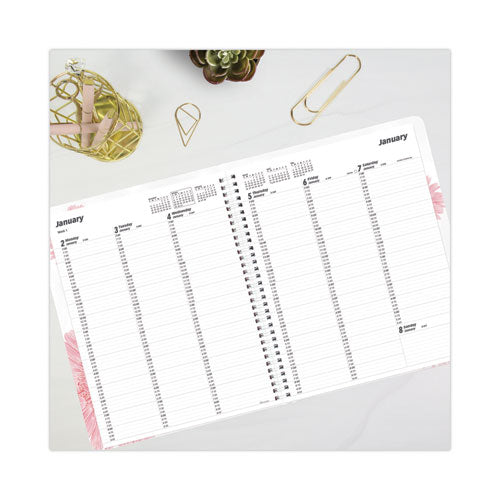 Essential Collection Daisy Weekly Appointment Book, Columnar Format, 11 X 8.5, Navy/gray/pink Cover, 12-month (jan-dec): 2024