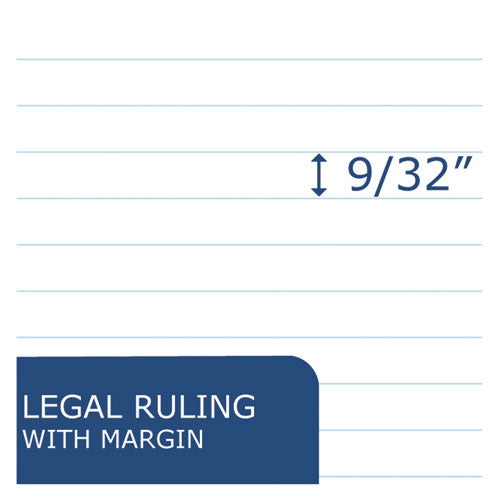 Usda Certified Bio-preferred Legal Pad, Wide/legal Rule, 40 White 8.5 X 11.75 Sheets, 12/pack